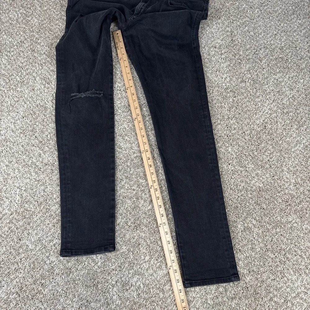 Diesel Jeans Mens 36x34 Black D-Amny Skinny Distressed Ripped Stretch‎
